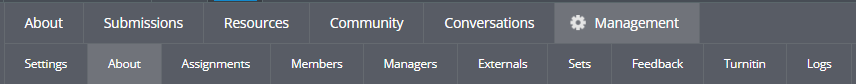ATLAS Workspace Management tabs ATLAS Workspace Management tabs